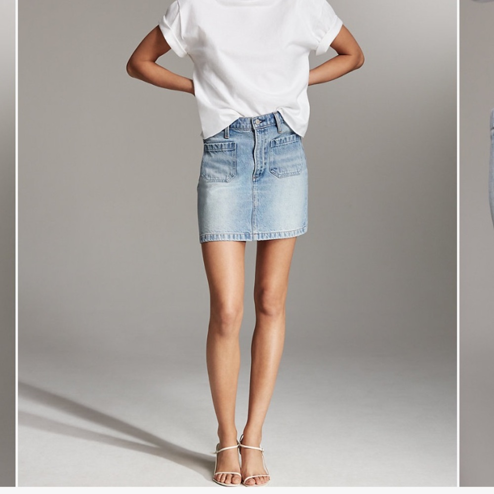 Aritzia Denim Forum the debbie jean mini skirt